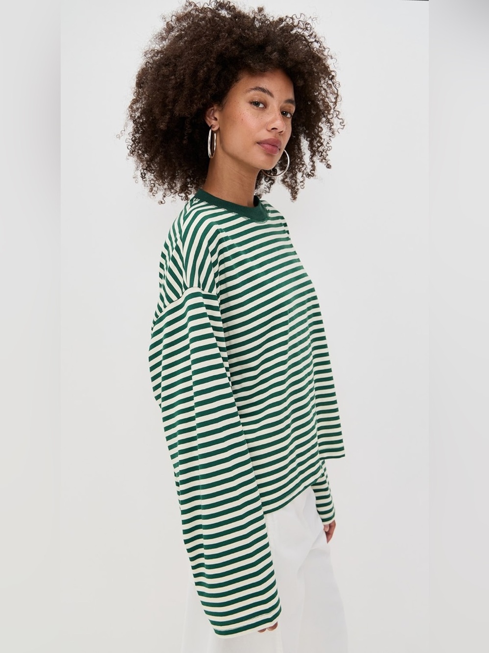 Lioness Bloom Long Sleeve Top in Moss Stripe - Picture 4 of 8
